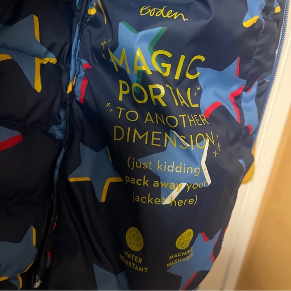 Mini Boden Kids Pack Away Yellow Puffer Coat Jacket 11-12Y - Picture 3 of 4